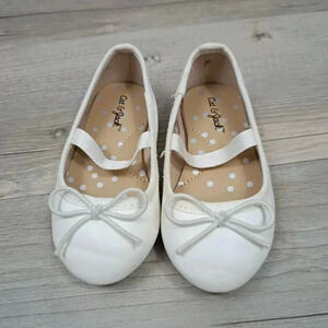 Bundle 3/$20 Cat & Jack Toddler Girls White Ballet Flats Shoes Size 5 Bow
